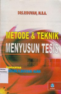Image of Metode & teknik menyusun tesis