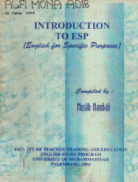 Image of Introduction to ESP ( English for Specific Purposes)