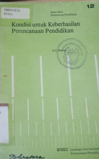 Kondisi Untuk Keberhasilan Perecanaan Pendidikan