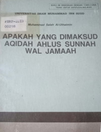 Apakah yang dimaksud aqidah ahlus sunnah wal jamaah