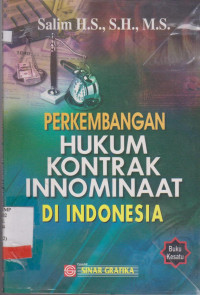 PERKEMBANGAN HUKUM KONTRAK INNOMINAAT DI INDONESIA