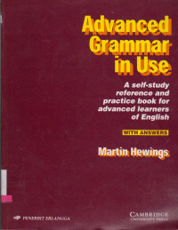 Image of ADVANCED GRAMMAR IN USE A SELF-STUDY REFERENCE AND PRACTICE BOOK FOR ADVANCED LEARNERS OF ENGLISH WITH ANSWER