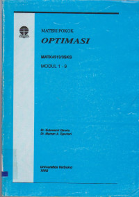 Image of MATERI POKOK OPTIMASI MATK 4313/3SKS MODUL 1-9