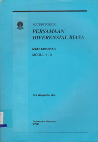 Image of MATERI POKOK PERSAMAAN DIFERENSIAL BIASA MATK 4435/3SKS MODUL 1-9