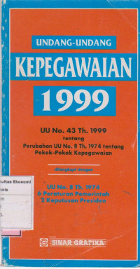 Undang-undang kepegawaian 1999