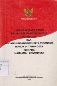 Image of Undang-undang dasar negara republik Indonesiatahun 1945
