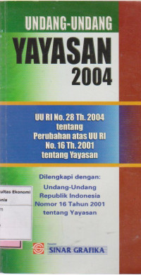 Image of Undang-undang yayasan 2004