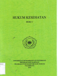 Hukum kesehatan buku I