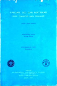 Pangan, Gizi dan Pertanian buku Penuntun bagi Pengajar