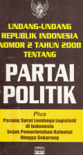 Undang-Undang Republik Indonesia Nomor 2 Tahun 2008 Tentang Partai Politik