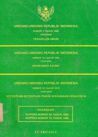 Undang-Undang Republik Indonesia Nomor 2 Tahun 1986 Tentang Peradilan Umum