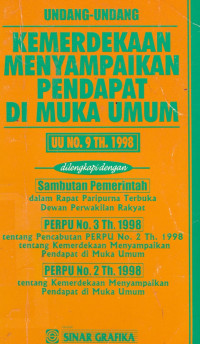 Undang-Undang Kemerdekaan Menyampaikan Pendapat Di Muka Umum