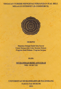 Kontrak Perdagangan Melalui Internet (Electronic Commerce) Di Tinjau Dari Hukum Perjanjian