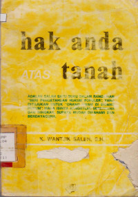 Hak Anda Atas Tanah