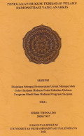 Penegakan Hukum Terhadap Pelaku Demonstrasi Yang Anarkis