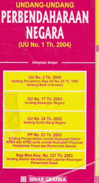 Undang-Undang Perbendaharaan Negara (UU No. 1 Th. 2004)