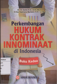 Perkembangan HUKUM KONTRAK INNOMINAAT di Indonesia (Buku Kedua)