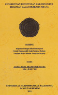 Penghentian Penuntutan Hak Menuntut Hukuman Dalam Perkara Pidana