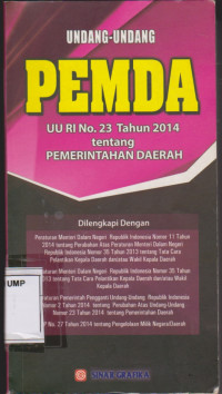 Undang-Undang Pemda UU RI No. 23 Tahun 2014 tentang Pemerintahan Daerah