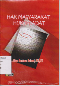 HAK MASYARAKAT HUKUM ADAT