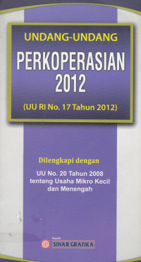 Undang-Undang Perkoperasian 2012 (UU RI No. 17 Tahun 2012)