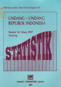 Undang-Undang Republik Indonesia nomor 16 Tahun 1997 Tentang Statistik