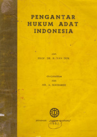 Pengantar Hukum Adat Indonesia