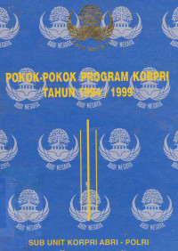 Pokok-Pokok Program Korpri Tahun 1994/1999