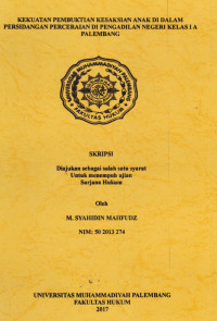 Analisis Putusan Hakim Terhadap Bupati Nonaktif Banyuasin Dalam TindaK Pidana Korupsi(Studi Putusan No.1 Pid.Sus-TKP/2017 PN.PLG)