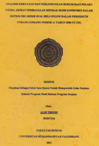 Kedudukan Hukum Hasil Sidang Ditempat Terhadap Hak Atas Tanah Yang Menjadi Obyek Sengketa Perkara Perdata Di Pengadilan Negeri Klas I.A Palembang