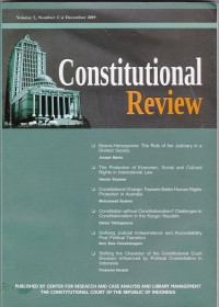 Constitutional Review: Volume 5, Number 2, Desember 2019