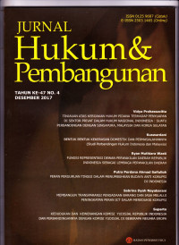 JURNAL Hukum & Pembangunan TAHUN KE-47 No.4 Desember 2017