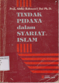 Tindak Pidana Dalam Syariat Islam