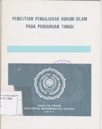 Image of Penelitian Pengajaran Hukum Islam Pada Perguruan Tinggi