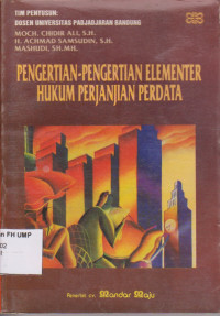 Pengertian-Pengertian Elementer Hukum Perjanjian Perdata