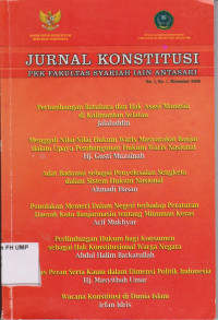 Jurnal Konstitusi, PKK Fakultas Syariah IAIN Antasari