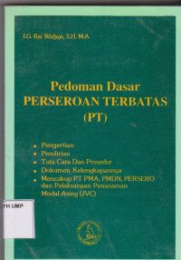 Pedoman Dasar Perseroan Terbatas (PT)