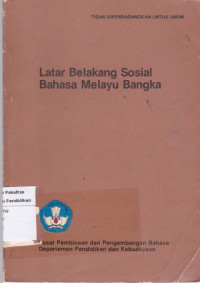 Image of Latar Belakang Sosial Bahasa Melayu Bangka