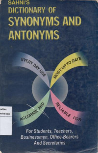 Image of Dictionary of synonyms and antonyms