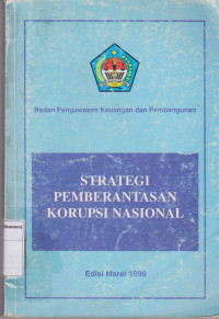 Image of Strategi pemberantasan korupsi nasional edisi maret 1999