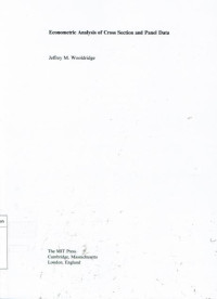 Image of Econometric analysis of cross section and panel data