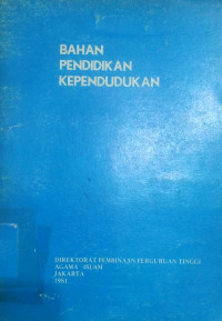 Bahan Pendidikan Kependudukan