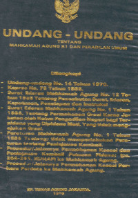 Undang Undang Tentang Mahkama Agung RI Dan Peradilan Umum