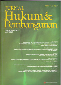 JURNAL Hukum & Pembangunan TAHUN KE-44 NO. 2 April 2014