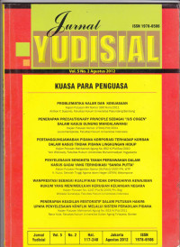 JURNAL YUDISIAL Vol.5 No. 2 Agustus 2012 KUASA PARA PENGUASA