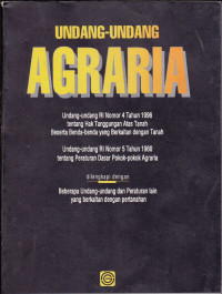 UNDANG-UNDANG AGRARIA