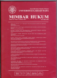 Jurnal Berkala Fakultas Hukum Univeritas Gadjah Mada: MIMBAR HUKUM (Volume 26, Nomor 3, Oktober 2014)