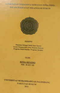 Pembuktian Terjadinya Kerugian Immateril Dalam Perbuatan Melanggar Hukum