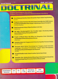 Image of Jurnal Hukum DOCTRINAL Vol.1, No.1 Maret 2016