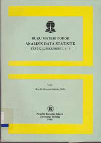 Image of BUKU MATERI POKOK ANALISIS DATA STATISTIK STAT 4212/3SKS/MODUL 6-9